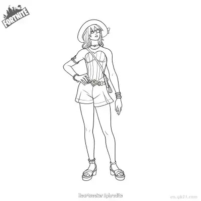 Free printable Heartseeker Aphrodite 03 Coloring Page - Free PDF Printable Fortnite Coloring Sheets coloring page